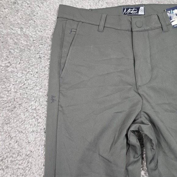 Mister Pants Men 30x32 Gray Technical Chino Stretch Slim Performance Office READ - Picture 3 of 14